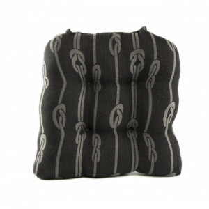 Black With Ropes Chair Pad