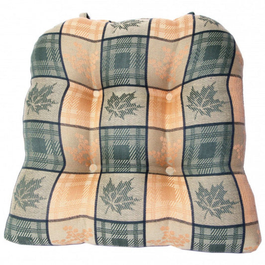 Maple Leaf Check Pattern Chair Pad