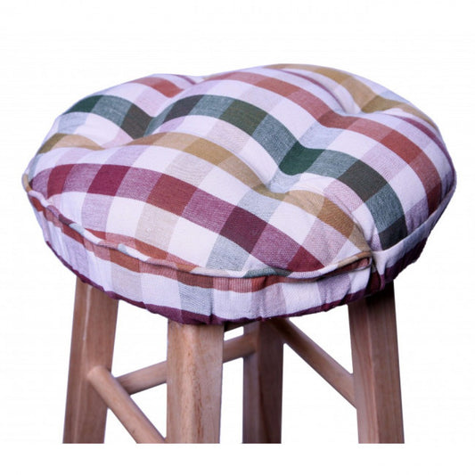 Cambridge Check Pattern Bar Stool Cover