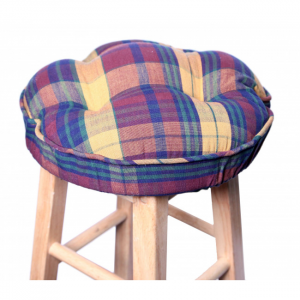 Sunset Check Pattern Bar Stool Cover