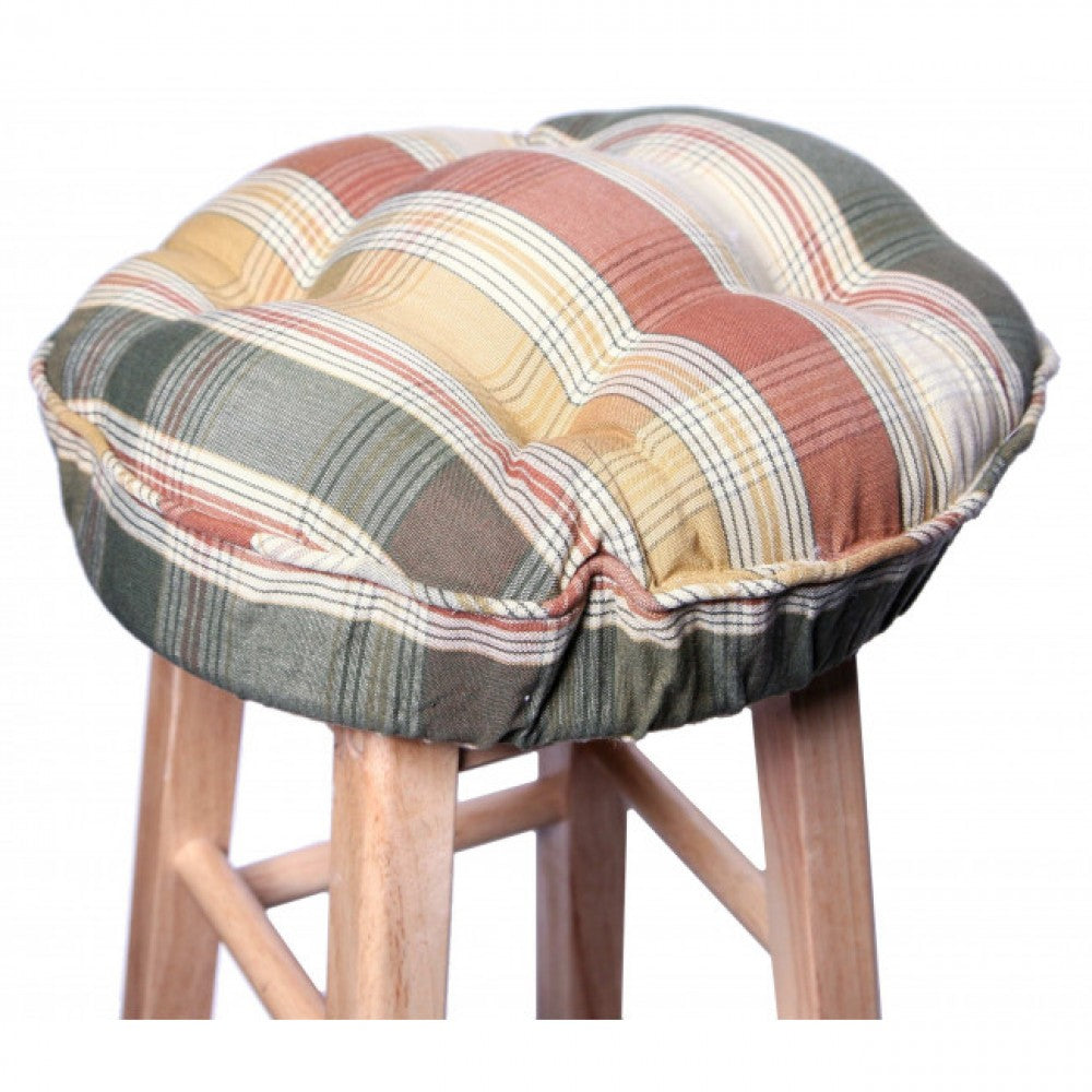 Cyprus Check Pattern Bar Stool Cover