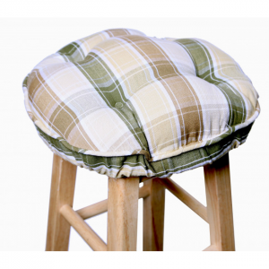 Tulip Check Pattern Bar Stool Cover