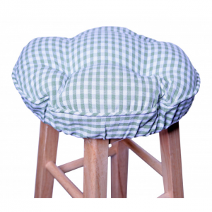 Toro Green Check Pattern Bar Stool Cover