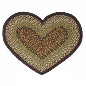 Multi-Color Braided Heart Shaped Mat