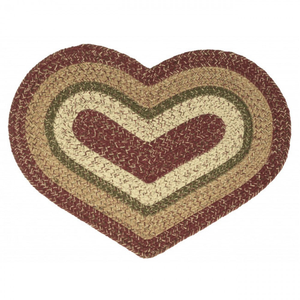 Rosemarybraided Heart Shape Mat