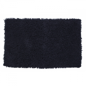 Shaggy Look - Black Bathmat