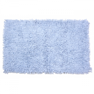 Shaggy Look Blue Bathmat