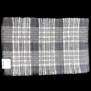 Stone Grey Plaid Chindi Rug