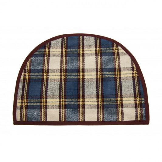 Sherwood Navy Check Pattern Blue Check Pattern Sink Mat