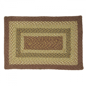 20x30" Shades Of Browns Rectangular Braided Rug