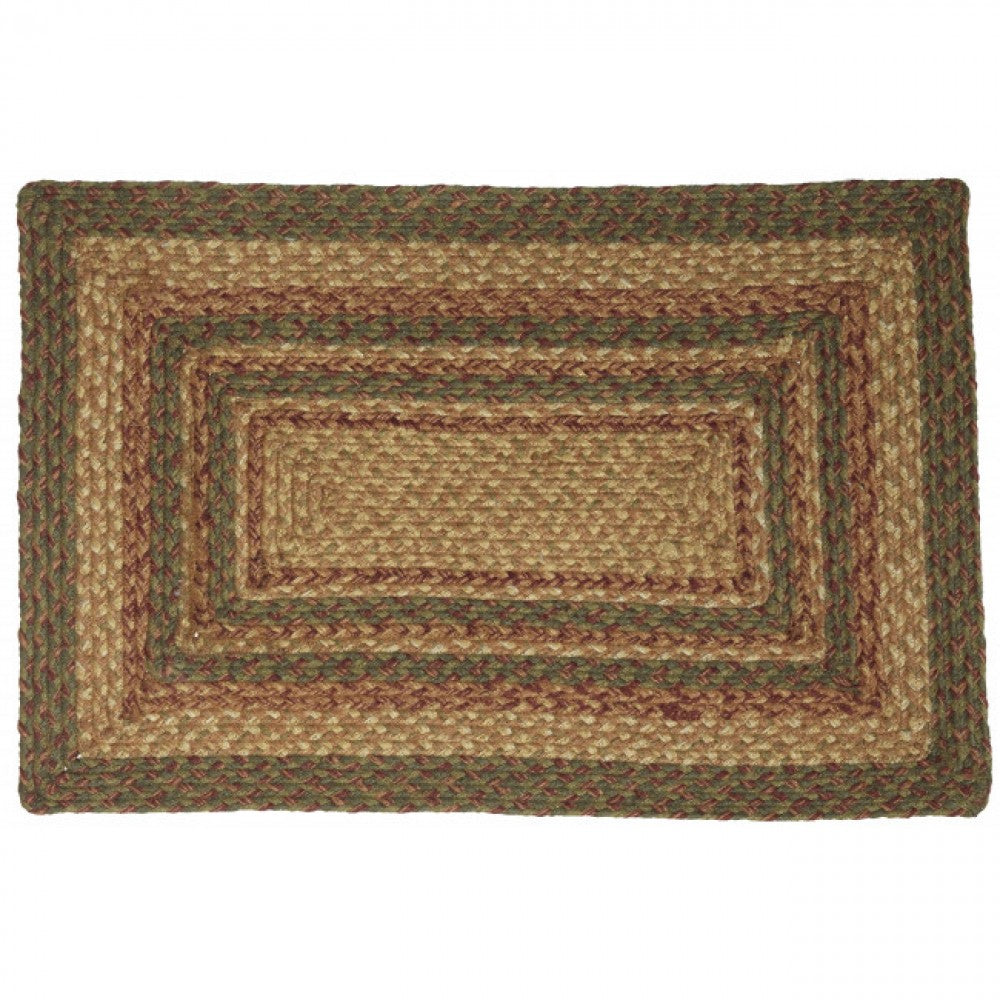 20x30" Braided Rectangular Shades Of Browns Rug