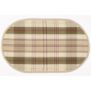 Rosemary Check Pattern Oval Rug