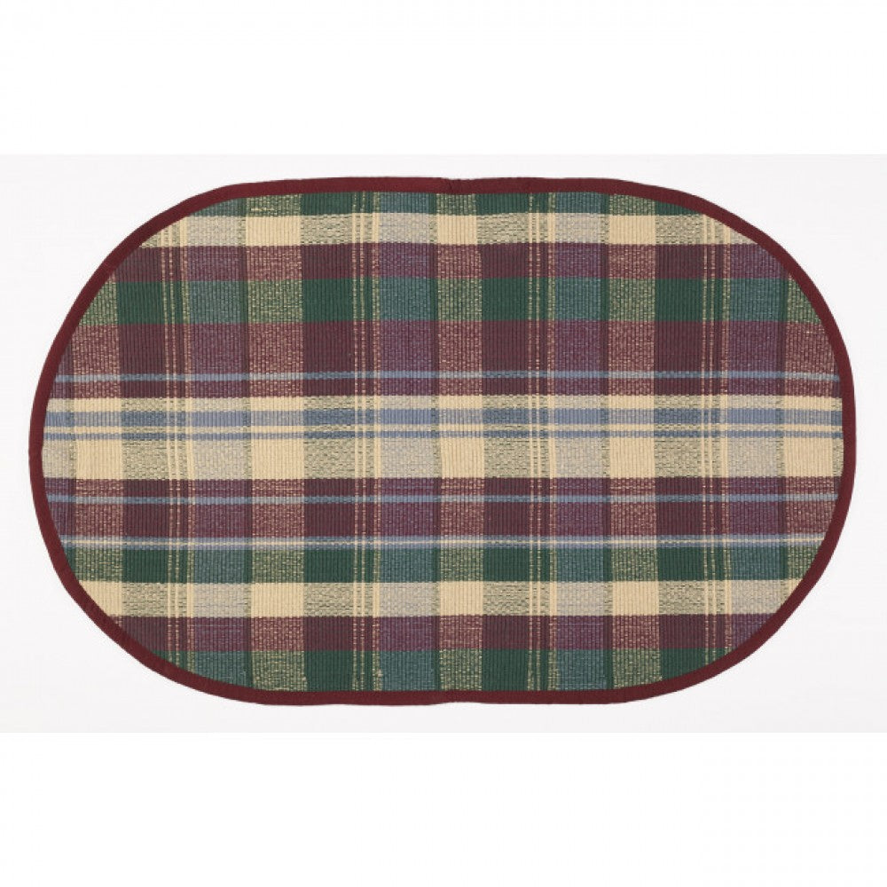 Kargil Oval Check Pattern Rug