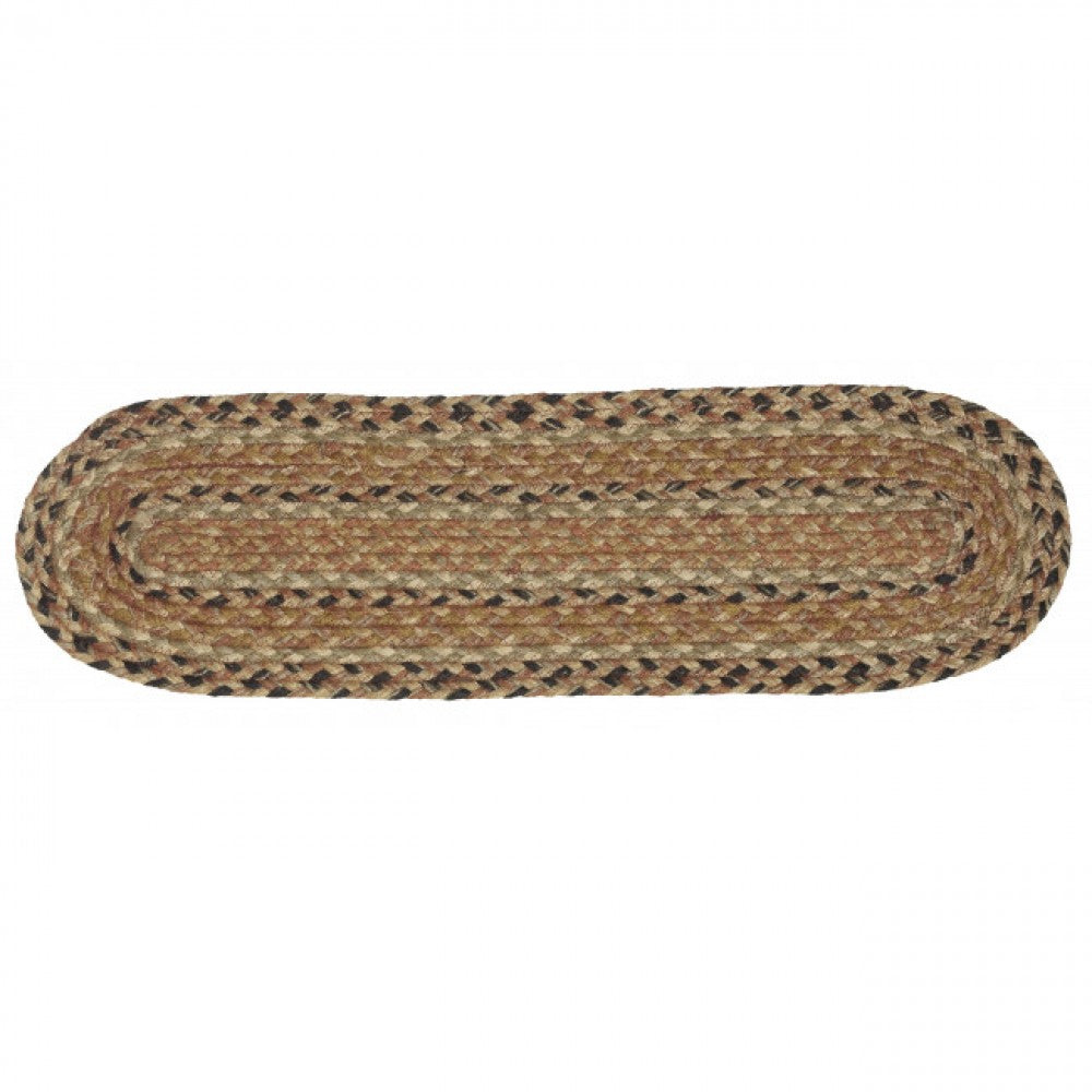 Braided Brown Oval Stair Tread