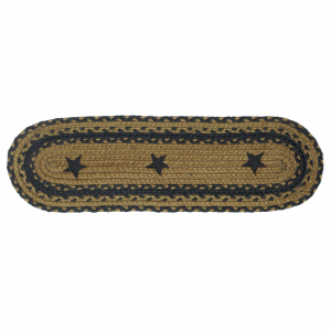 Braided With Black Stars Stair Tread