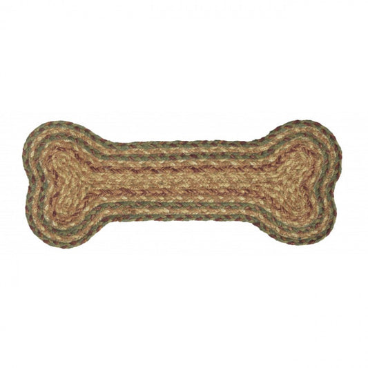 Browns Braided Dog Bone Shaped Mat
