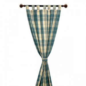 Meridian Check Pattern Tab Panel Curtain