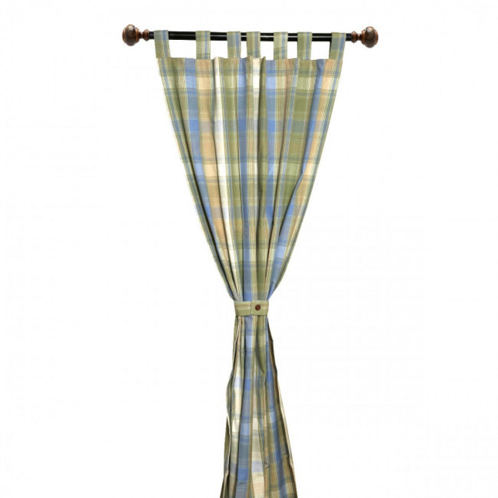 Montari Check Pattern Tab Panel Curtain