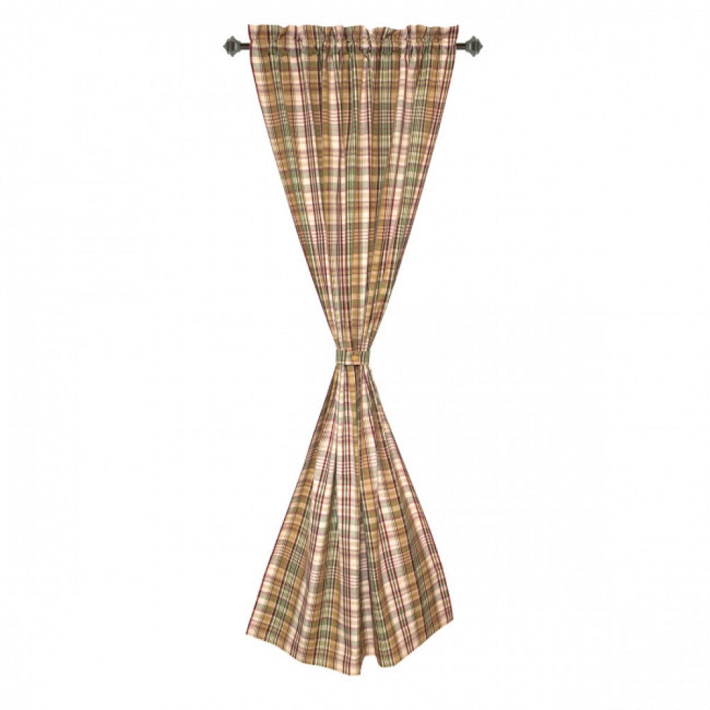 Rosemary Check Pattern Rod Pocket Curtain