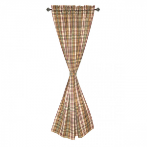 Rosemary Check Pattern Rod Pocket Curtain