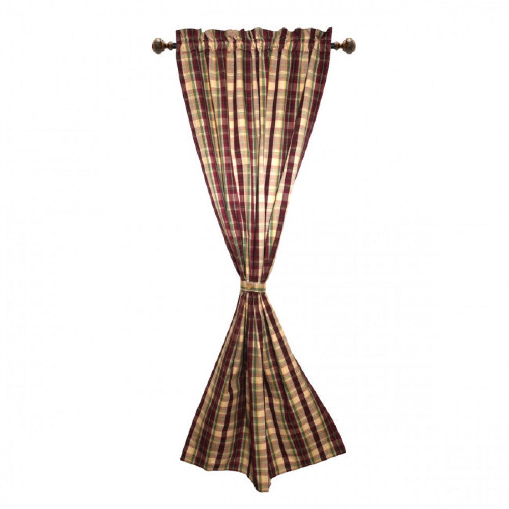 Alaska Check Pattern Rod Pocket Curtain
