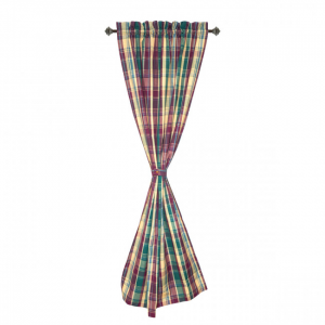 Kargil Check Pattern Rod Pocket Curtain