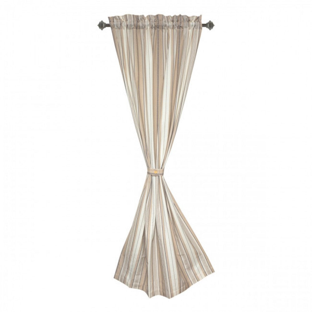 Coco Stripes Rod Pocket Curtain