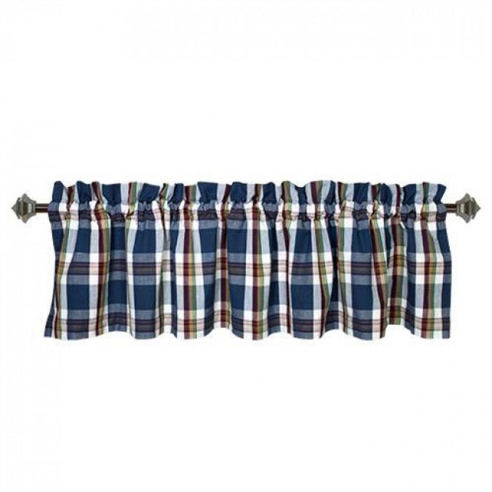 Lakewood Check Pattern Rod Window Topper