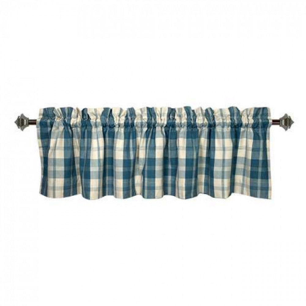 Meridian Check Pattern Rod Window Topper