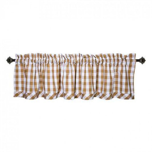 Toro Beige Check Rod Window Topper