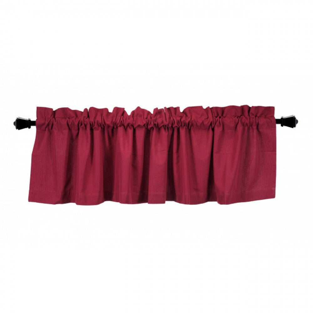 Burgundy Rod Window Topper