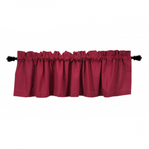 Burgundy Rod Window Topper