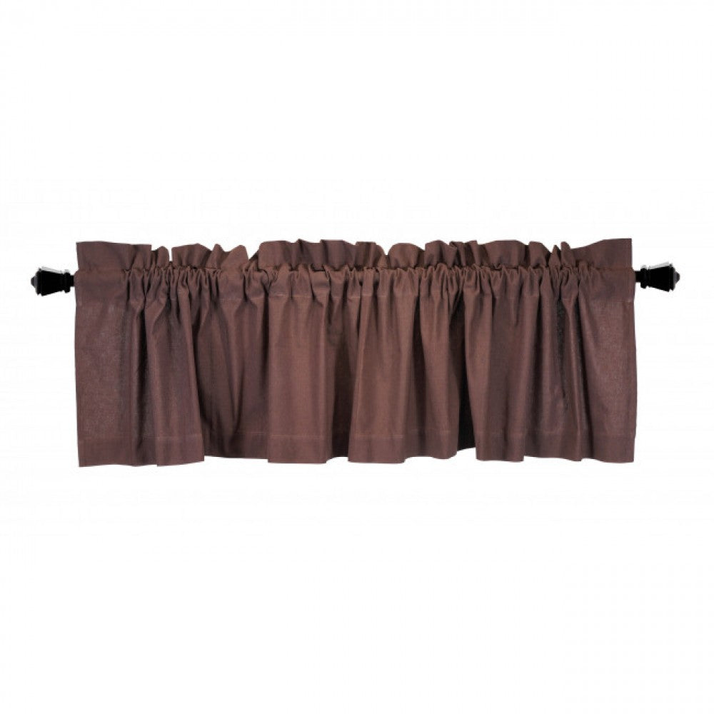 Chocolate Brown Rod Window Topper