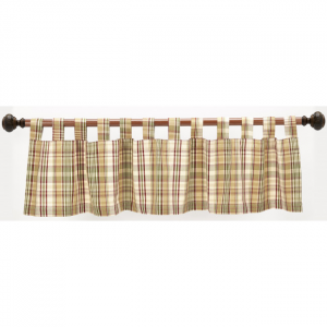 Rosemary Check Pattern Tab Window Topper