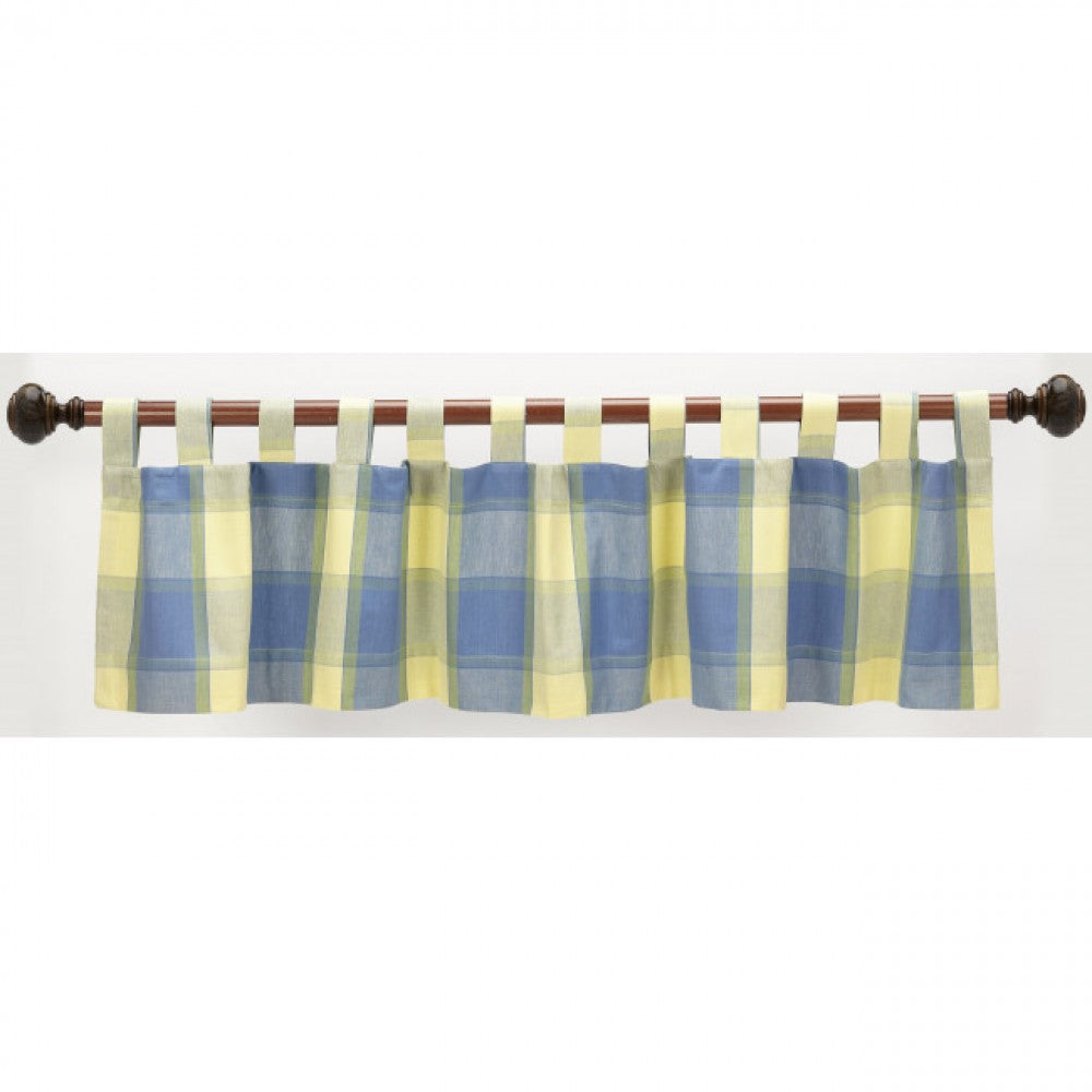 Provence Check Pattern Tab Window Topper