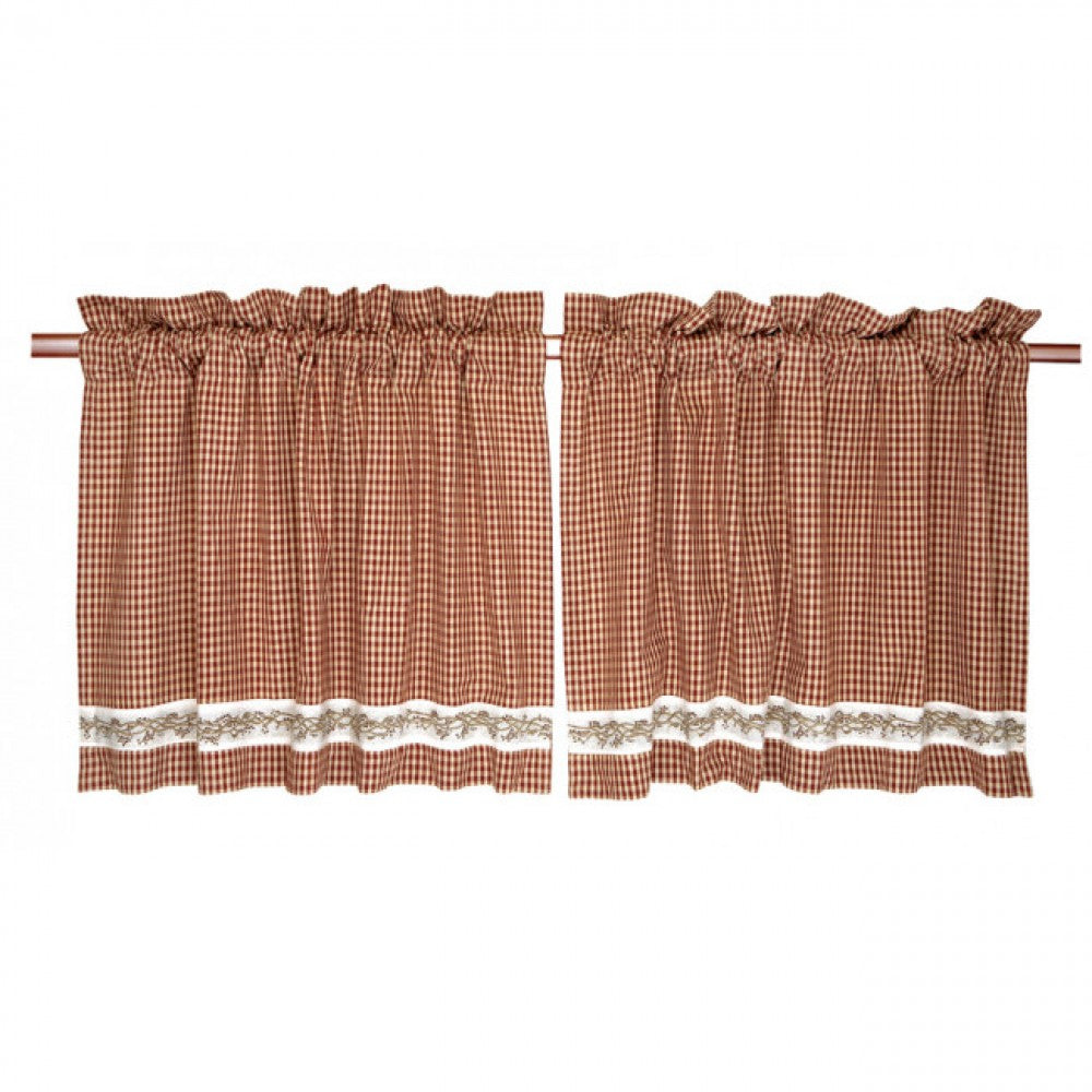 24x72" Window Tier Berryvine Burgundy Window Topper