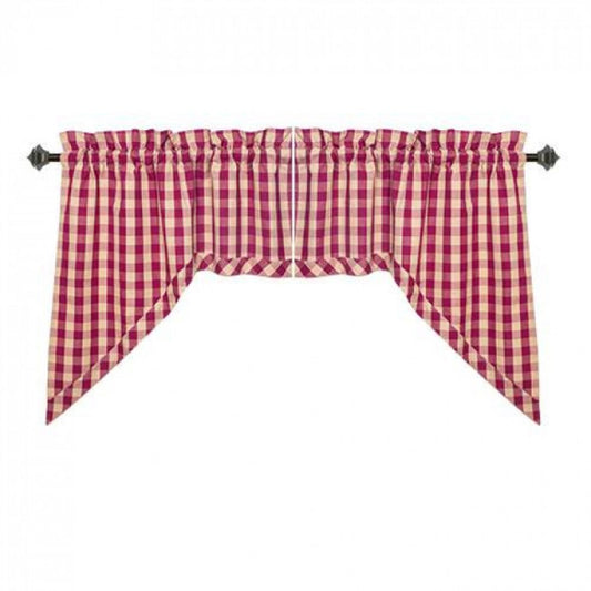 Burgundy Check Swag Set