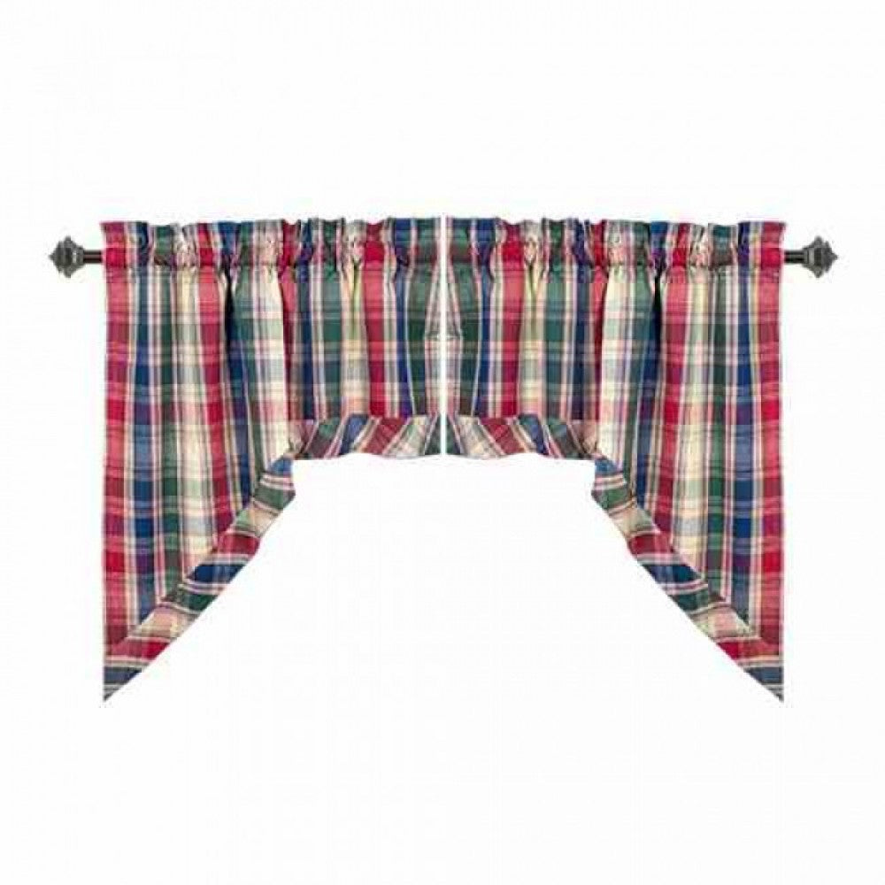 Moorpark Jewel Tones Check Pattern Swag Set