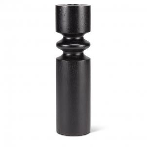 Turned Black Taper Candle Holder