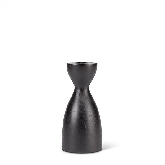 Curvy Black Taper Candle Holder