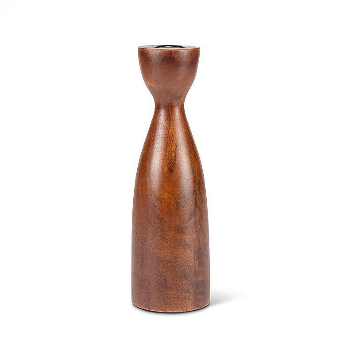 Brown Curvy Taper Candle Holder