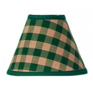 3x6x5" Green & Beige Check Pattern Lamp Shade