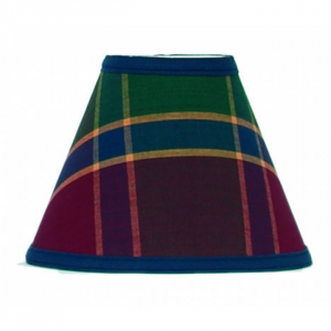 3x6x5" Festive Jewel Tones Check Pattern Lamp Shade