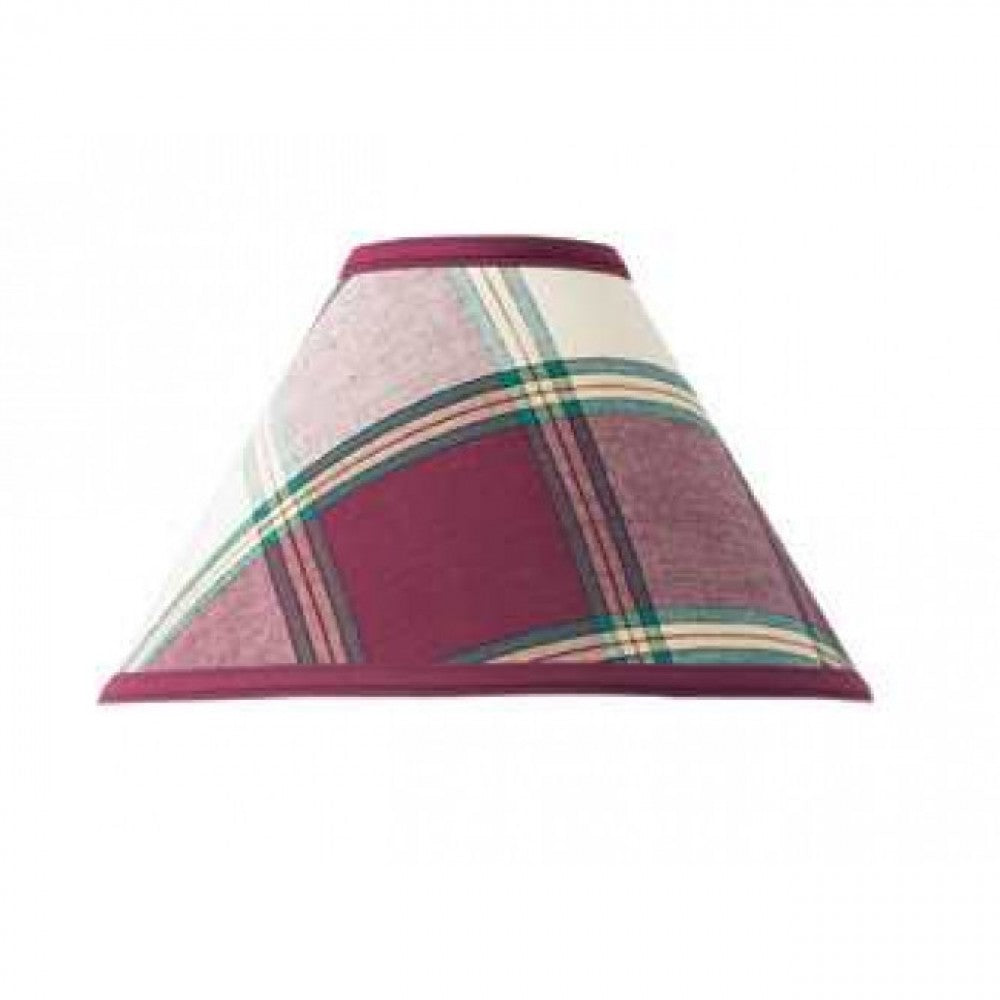 3x6x5" Sherwood Burgundy Check Pattern Lamp Shade