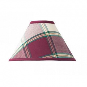 3x6x5" Sherwood Burgundy Check Pattern Lamp Shade