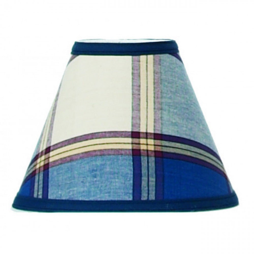 3x6x5" Sherwood Navy Check Pattern Lamp Shade