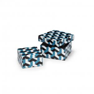 Set Of 2 Square Mosaic Boxes