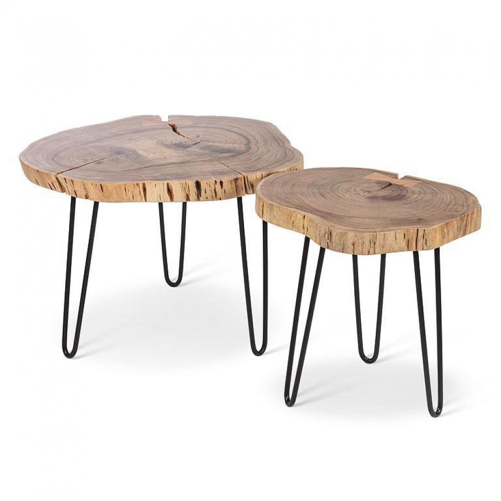 Tree Stump Top With Pin Legs Side Table