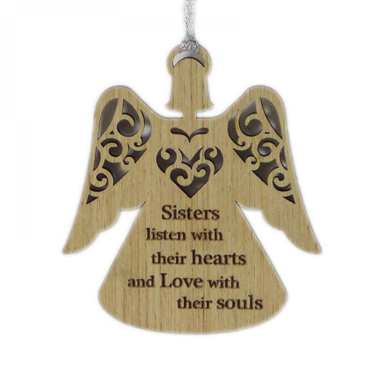 Angelic Blessing Angel With Text- Sister Ornaments