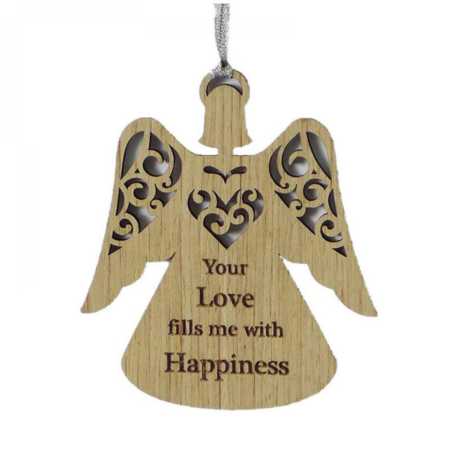 Angelic Blessing Angel With Text- Happiness Ornaments